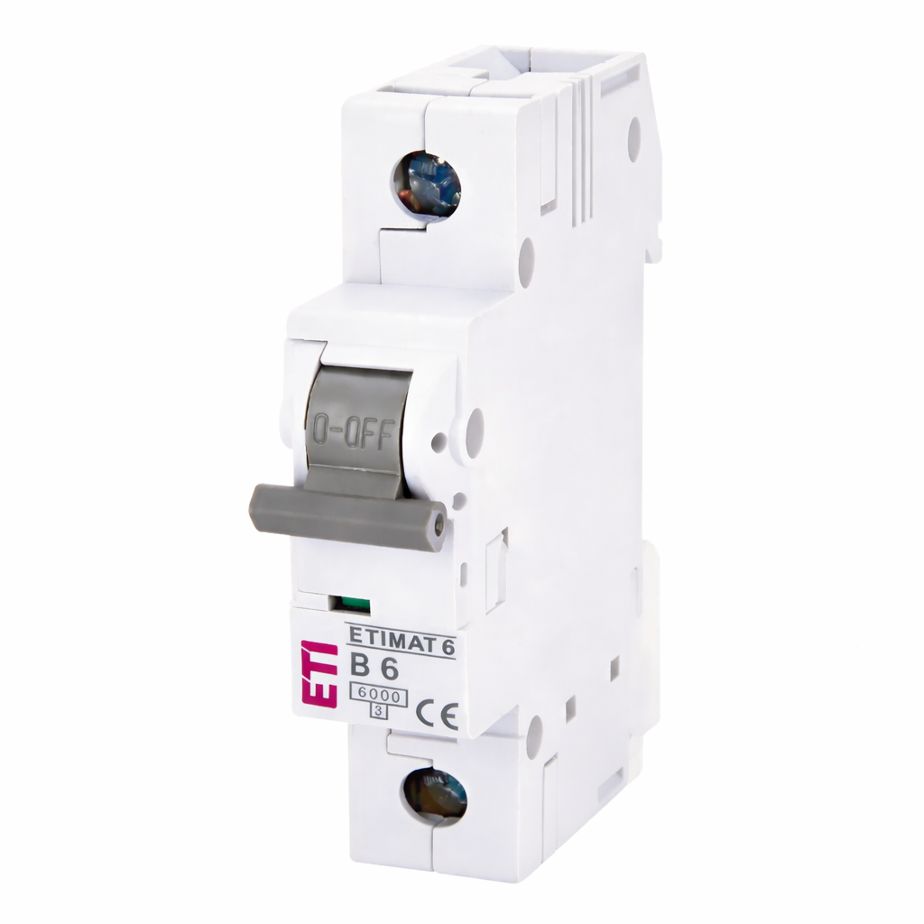 Siguranță automată 1P 6A Curba B 6kA ETI